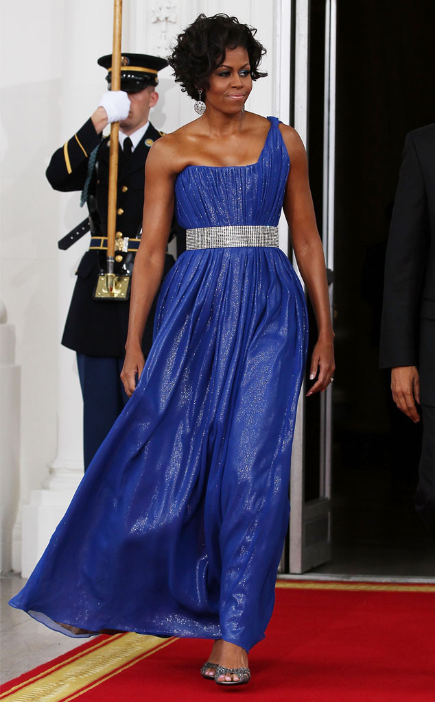 Michelle Obama's State Dinner Style Rewind All the Colors, Cuts and